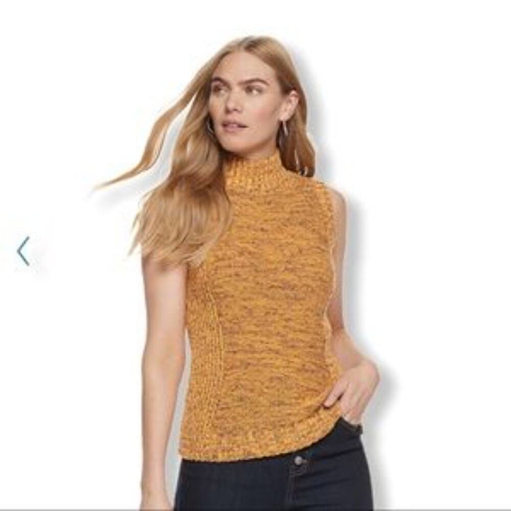Nine West Urban Safari Sleeveless Knit Sweater Size L